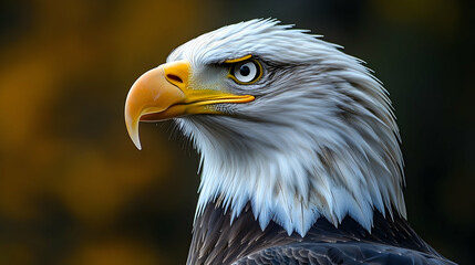 Obraz premium Close-up of an eagle's head and neck.