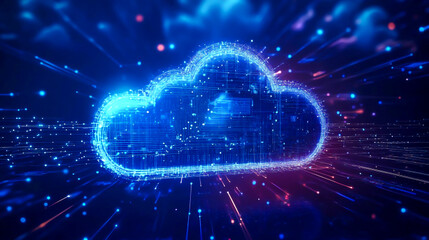 Modern technology and cloud computing concept