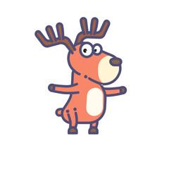 Playful Reindeer Mascot