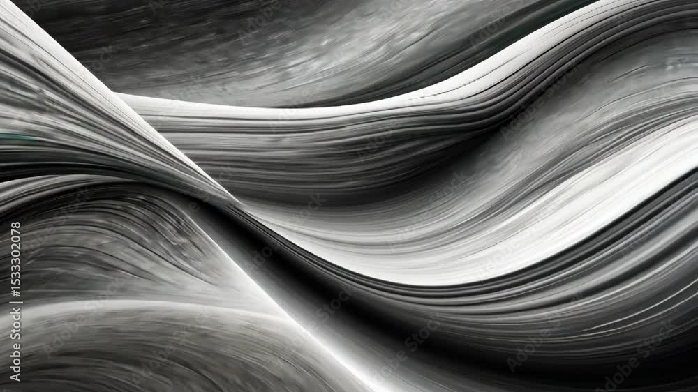 Poster abstract flowing wave design in monochrome with textured background effect art. creative textured wa