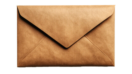 High-Quality PNG of Brown envelope png, stationery sticker Isolated on White Background - High Resolution