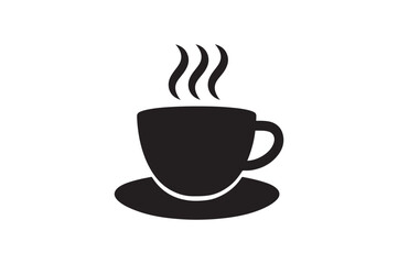 Obraz premium Coffee Cup silhouette vector with white background