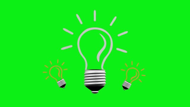light bulb with green background