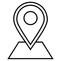 map pointer icon google map line art vector eps