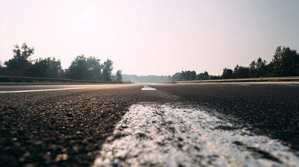Sunlit Highway Heat Haze
