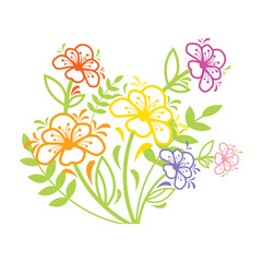 Floral background with flowers