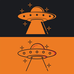 UFO vector logo design