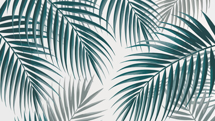 Elegant teal palm fronds design perfect for branding logos and tropical style decor projects