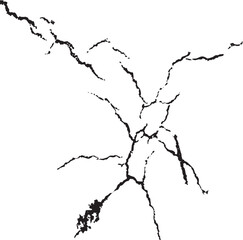 リアルなひび割れのイラスト