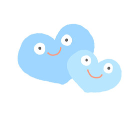 かわいいハートのイラスト素材（JPG/PNG)