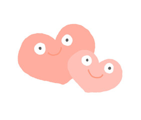 かわいいハートのイラスト素材（JPG/PNG)
