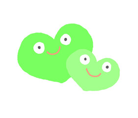 かわいいハートのイラスト素材（JPG/PNG)