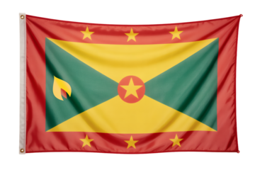 Vibrant Grenada A Waving Flag Image Showcasing the Island's Rich Culture and History