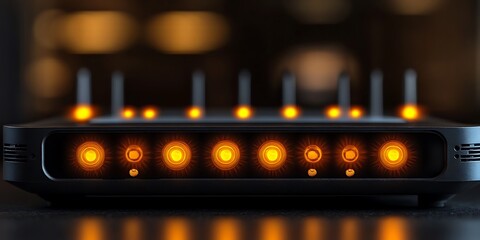 Futuristic Audio Device with Illuminated Controls