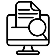 tech reviewer line icon