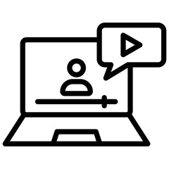 tutorial creator line icon