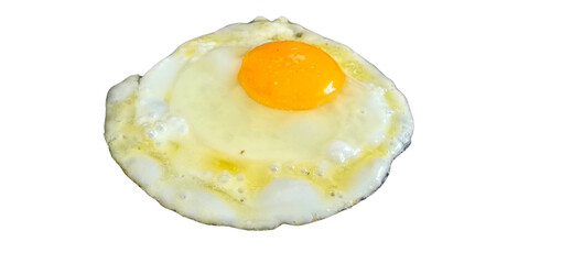 Fried Egg with Yolk For Breakfast PNG Isolated on White background
