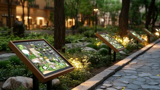 Interactive Garden Park Map Displays