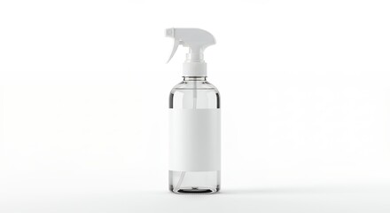 Clear glass spray bottle mockup