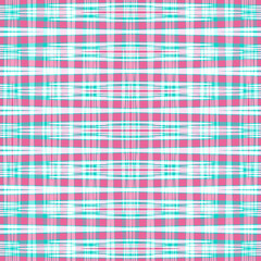 Organic Stripe Teal Pink White Seamless Repeat
