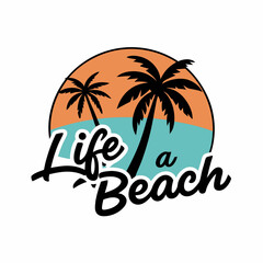 Naklejka premium summer vacation vector illustration