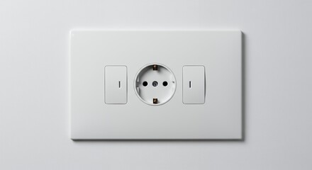 White electrical outlet and wall