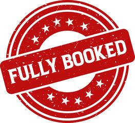 Fully booked red stamp, Stamp round style