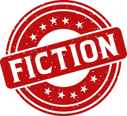 Fiction red stamp, Stamp round style