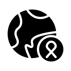 world aids day glyph icon
