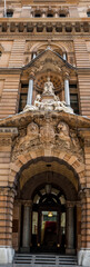 Naklejka premium Victoria statue at a building entry Sydney, Australia_20101217_Panorama4.