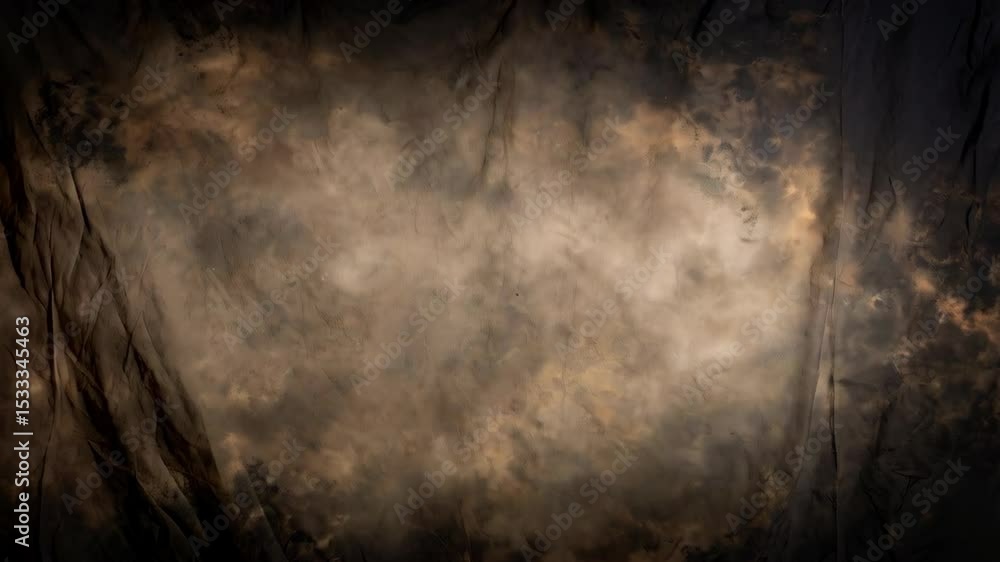 Poster abstract dark textured background with beige, brown and gray shades and visible fabric pleats creati