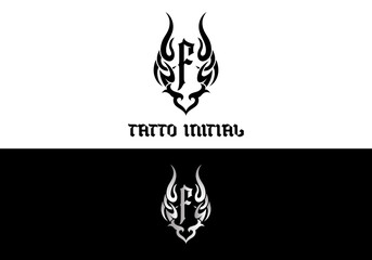 Tattoo Designs for Clothing Brands or Merchandise with Letter F