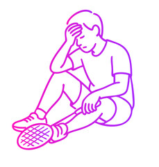 Badminton Players Exhausted-resting between rallies Ready for Action