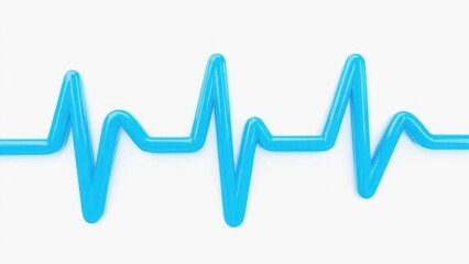 Pulse of Life: A captivating visual representation of a heartbeat waveform in striking shades of blue, emphasizing life, health, and the steady rhythm of existence.