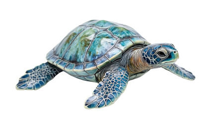 Fototapeta premium sea turtle isolated on white background