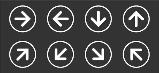 backward, forward, up and down button arrow