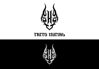 Tattoo Designs for Clothing Brands or Merchandise with Letter H