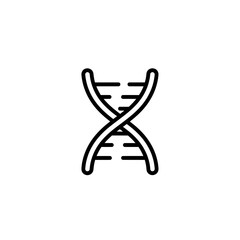 DNA strand outline icon, science and medicine concept. Genetic molecular structure, research laboratory vector illustration of deoxyribonucleic acid symbol