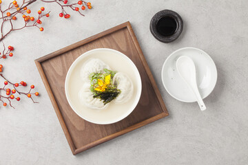  Dumplings are food made by kneading flour or other dough and filling it with vegetables, meat, and...