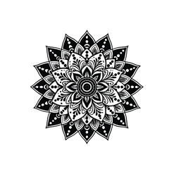 Henna Style Mandala Outline Design (2).eps