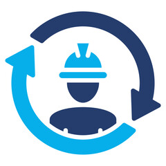 Worker Protection solid color icon