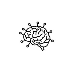 Neural Network Brain Connection - Artificial Intelligence Technology and Cognitive Computing System