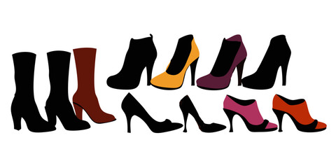 set of women shoes