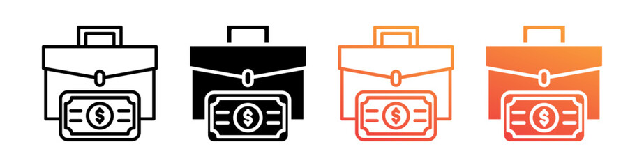 Business Multiple Style Icon Set Vector 