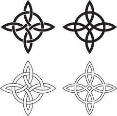 Witches Knot charm symbol witchcraft vector illustration.