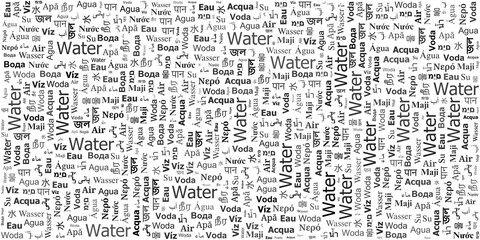 Water Word Cloud Background