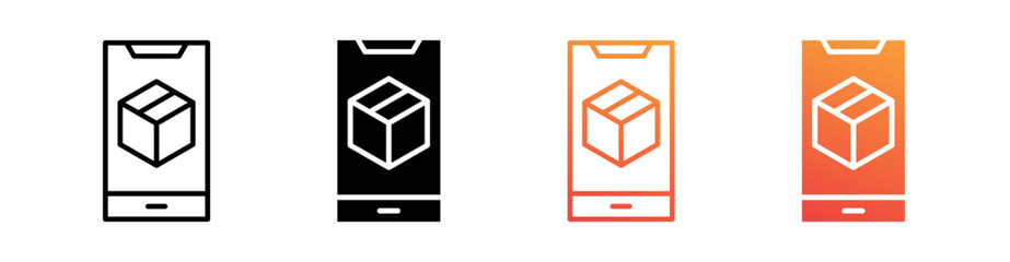 Delivery Application Multiple Style Icon Set Vector 