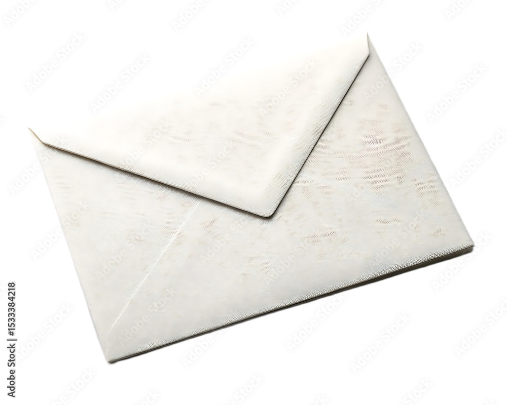 Poster a slightly angled view of a closed white envelope against a black background in a studio setting