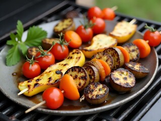 Summer BBQ grilled veggies