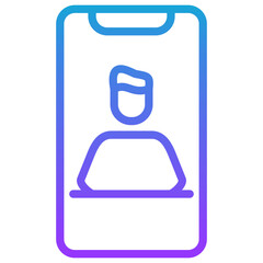 ux/ui designer line gradient icon